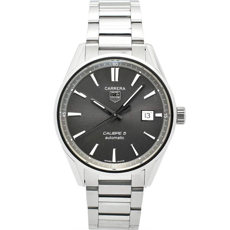 タグホイヤー　TAG HEUER　カレラ キャリバー5　WAR211C.BA0782　グレー　39mm　USED　中古