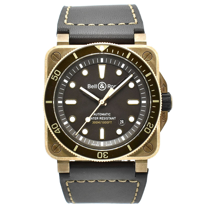 ベル＆ロス　BELL＆ROSS　BR0392-D-BR-BR/SCA　BR03-92 ダイバー ブロンズ　42mm　世界999本限定　ブラウン　USED　中古