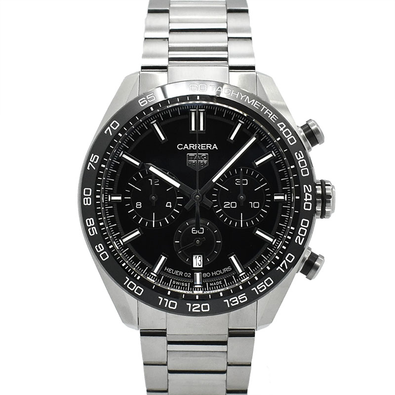 タグホイヤー　TAG HEUER　カレラ キャリバーホイヤー02 スポーツ クロノグラフ　CBN2A1B.BA0643　SS　44mm　USED　中古