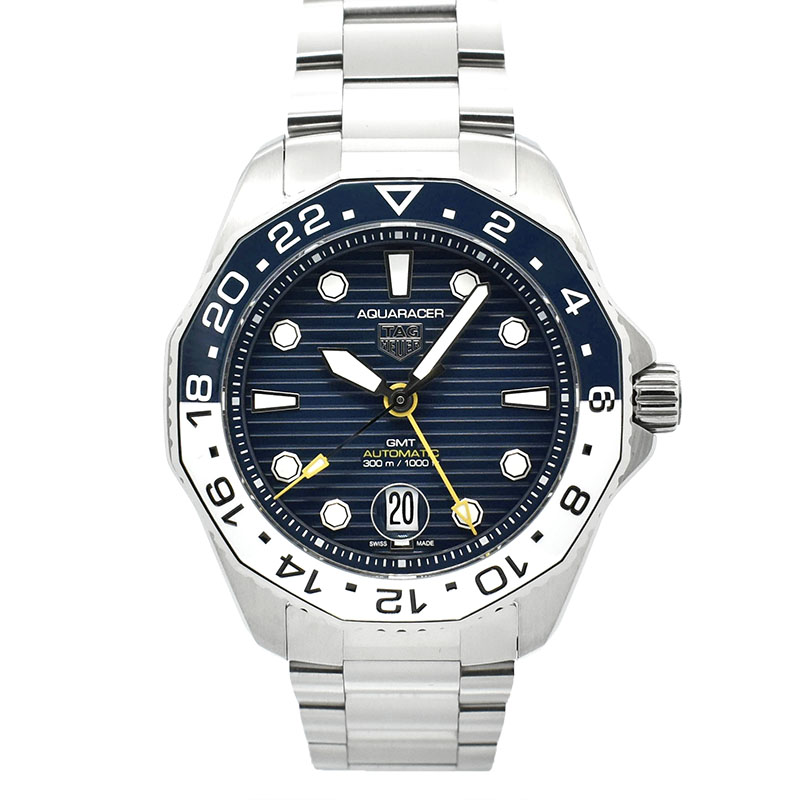 タグホイヤー　TAG HEUER　アクアレーサー プロフェッショナル300 キャリバー7 GMT　WBP2010.BA0632　43mm　ブルー　USED　中古