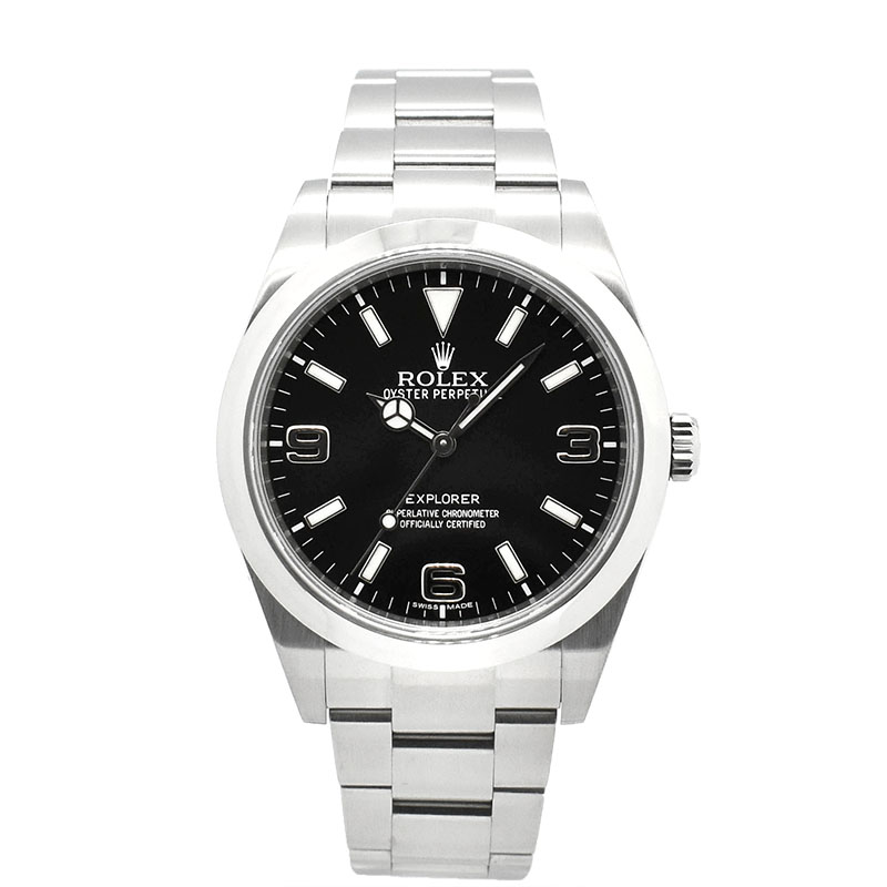 ロレックス　ROLEX　エクスプローラー1　Ref.214270　鏡面バックル　39mm　ブラックアウト　ランダム番　USED　中古