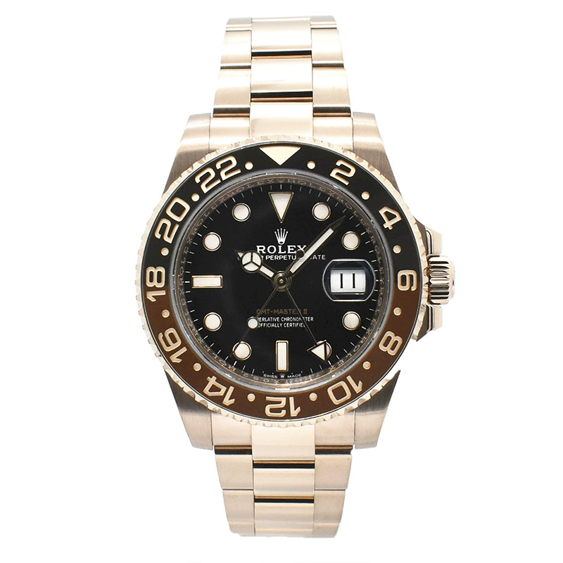 ロレックス　ROLEX　GMTマスター2　Ref.126715CHNR　ブラウン/ブラックベゼル　40mm　18KERG　USED　中古