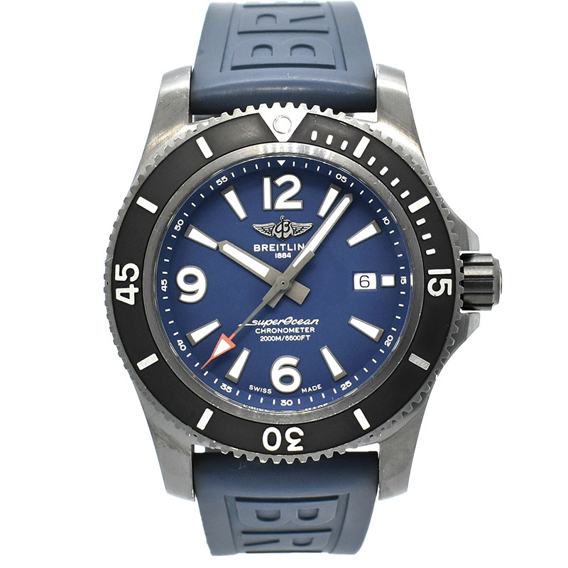 ブライトリング　BREITLING　スーパーオーシャン オートマチック 46 ブラックスチール　M17368D71C1S1　ブルー　USED　中古
