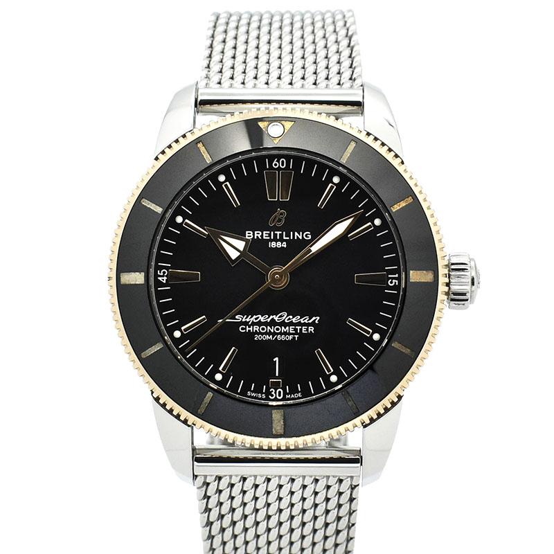 ブライトリング　BREITLING　スーパーオーシャンヘリテージ B20 オートマティック 44　UB2030121B1A1　SS/18KRG　ブラック　USED　中古