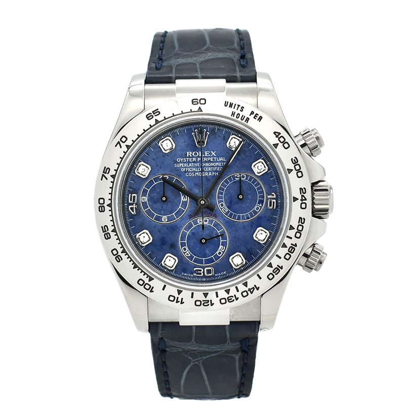 ロレックス　ROLEX　デイトナ　Ref.116519G　ソーダライト/8Pダイヤ　18KWG　K番　40mm　USED　中古