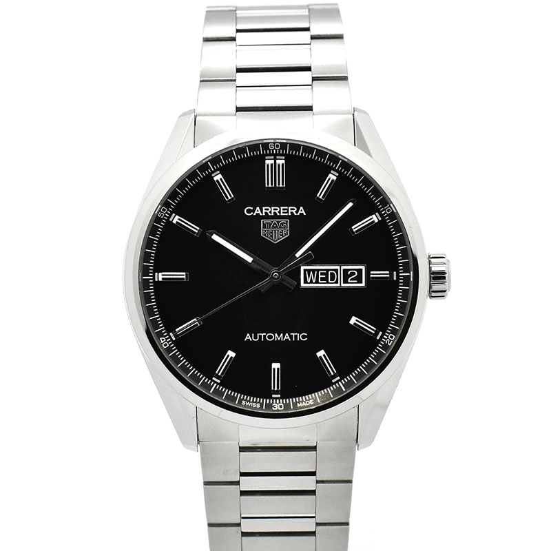 タグホイヤー　TAG HEUER　カレラ デイデイト キャリバー5　WBN2010.BA0640　41mm　ブラック　USED　中古