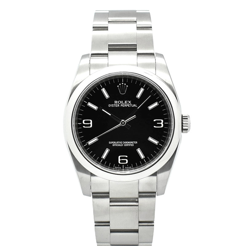 ロレックス　ROLEX　オイスターパーペチュアル　Ref.116000　ブラック369　36mm　SS　日本限定　V番　USED　中古
