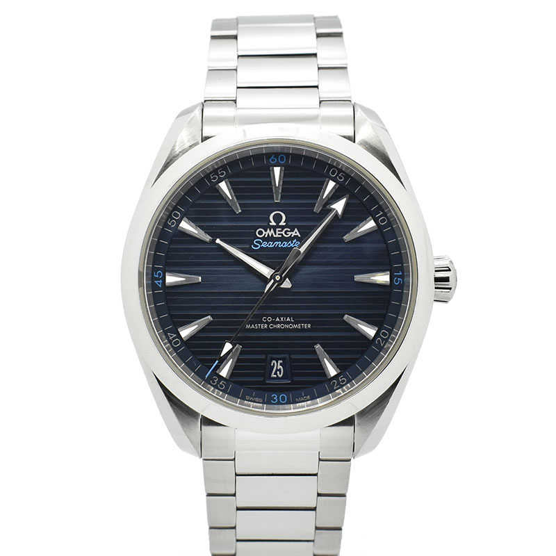 オメガ　OMEGA　シーマスター アクアテラ マスタークロノメーター　220.10.41.21.03.001　ブルー　41mm　USED　中古