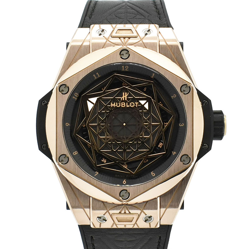 ウブロ　HUBLOT　ビッグバン ウニコ サンブルー キングゴールド　415.OX.1118.VR.MXM17　世界100本限定　45mm　USED　中古