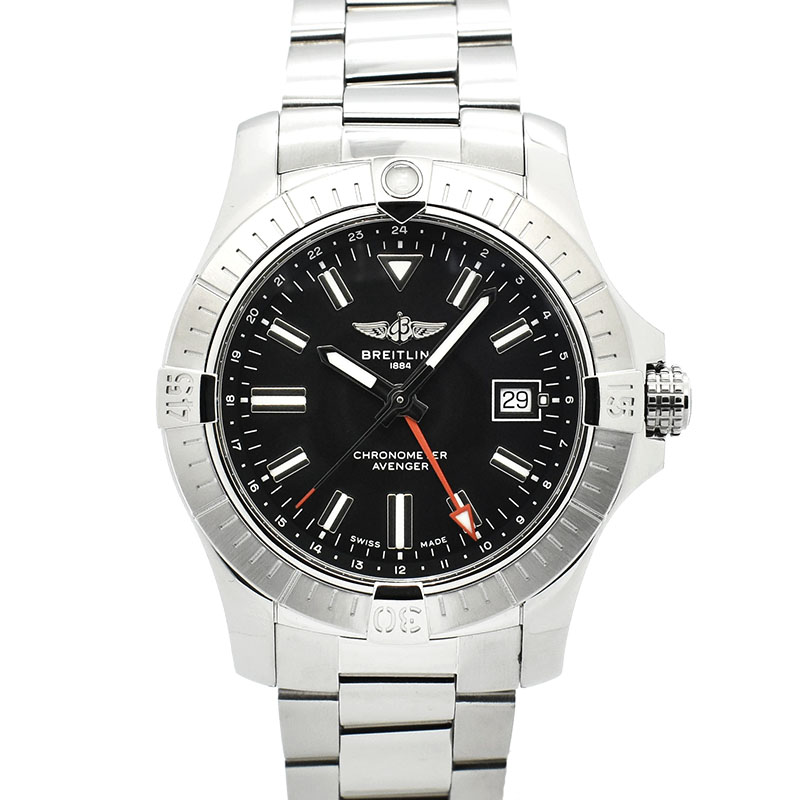 ブライトリング　BREITLING　アベンジャー オートマティック GMT 43　A32397101B1A1　ブラック　USED　中古