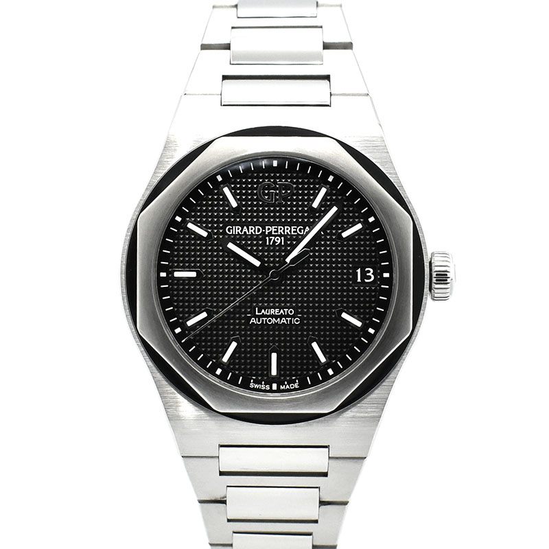 ジラール・ペルゴ　GIRARD-PERREGAUX　ロレアート　81010-11-634-11A　ブラック　42mm　USED　中古
