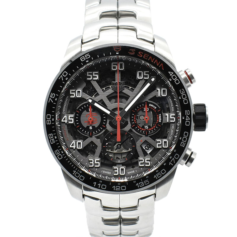 タグホイヤー　TAG HEUER　カレラ キャリバーホイヤー02 アイルトン・セナ　CBG2013.BA0657　43mm　USED　中古