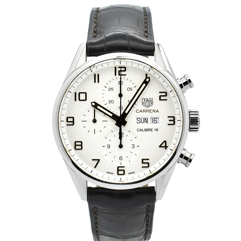 タグホイヤー　TAG HEUER　カレラ クロノグラフ エレガンス キャリバー16　CV2A1AC.FC6380　シルバー　43mm　USED　中古