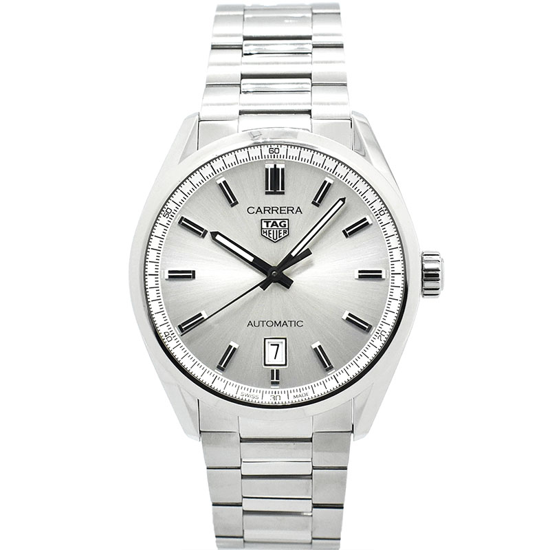 タグホイヤー　TAG HEUER　カレラ キャリバー5 デイト　WBN2111.BA0639　39mm　シルバー　USED　中古