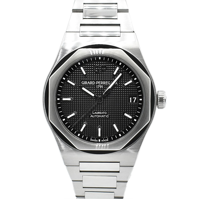 ジラール・ペルゴ　GIRARD-PERREGAUX　ロレアート　81010-11-634-11A　ブラック　42mm　USED　中古
