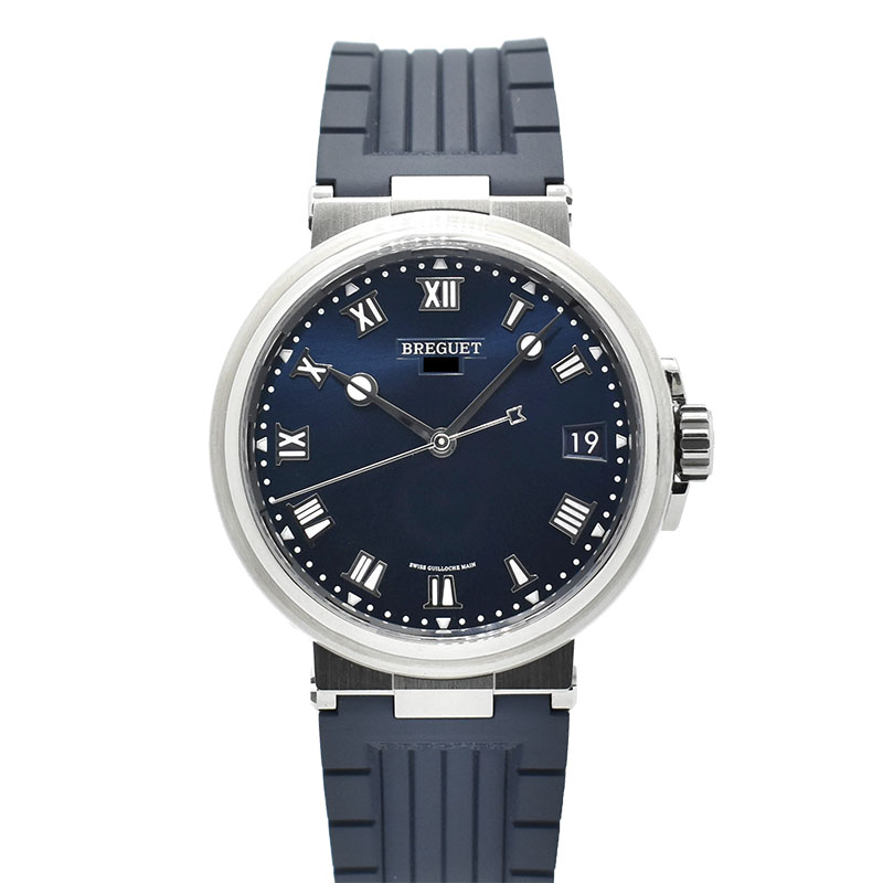 ブレゲ　BREGUET　マリーン 5517　5517TI/Y1/5ZU　ブルー　40mm　チタン　USED　中古