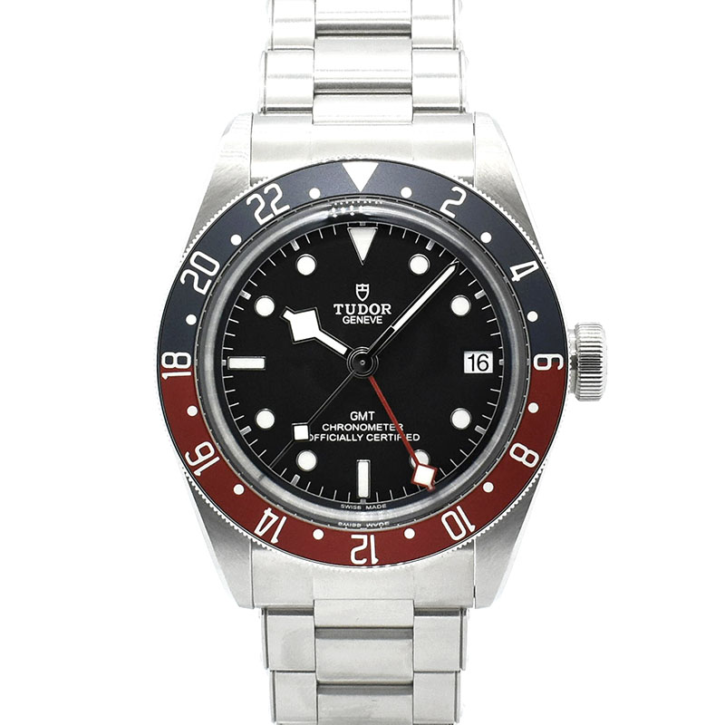 チューダー(チュードル)　TUDOR　ヘリテージ ブラックベイ GMT 青赤ベゼル　Ref.79830RB　41mm　ブラック　USED　中古