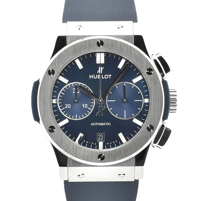 ウブロ　HUBLOT　クラシックフュージョン　チタニウム　521.NX.7170.RX　ブルー　45mm　USED　中古