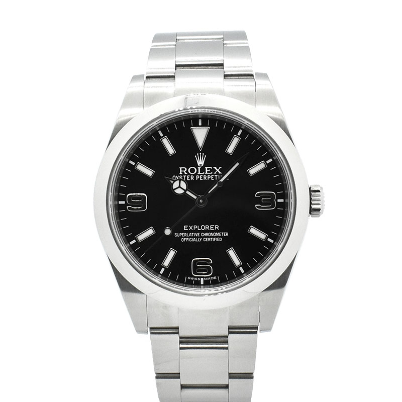 ロレックス　ROLEX　エクスプローラー1　Ref.214270　鏡面バックル　39mm　ブラックアウト　ランダム番　USED　中古