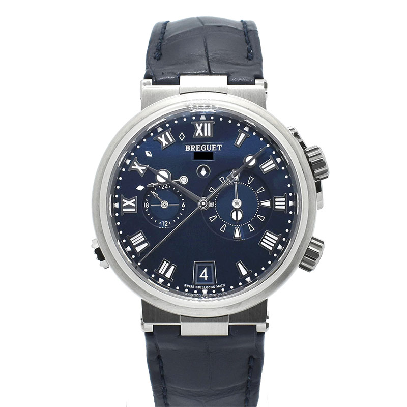 ブレゲ　BREGUET　マリーン アラーム ミュージカル 5547　5547TI/Y1/9ZU　ブルー　40mm　USED　中古