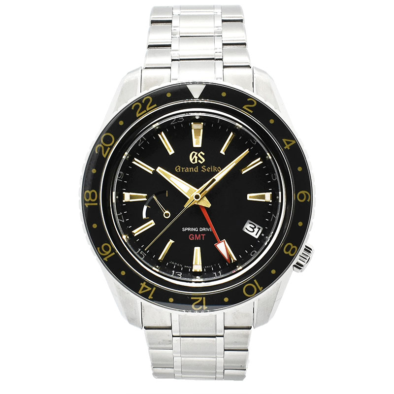 グランドセイコー　GRAND SEIKO　スポーツコレクション スプリングドライブ GMT　SBGE215　ブラック　44mm　マスターショップ限定　USED　中古