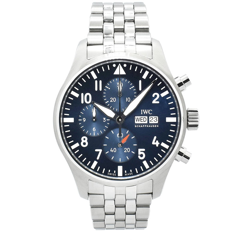 IWC　パイロットウォッチ クロノグラフ　IW378004　43mm　ブルー　SS　USED　中古