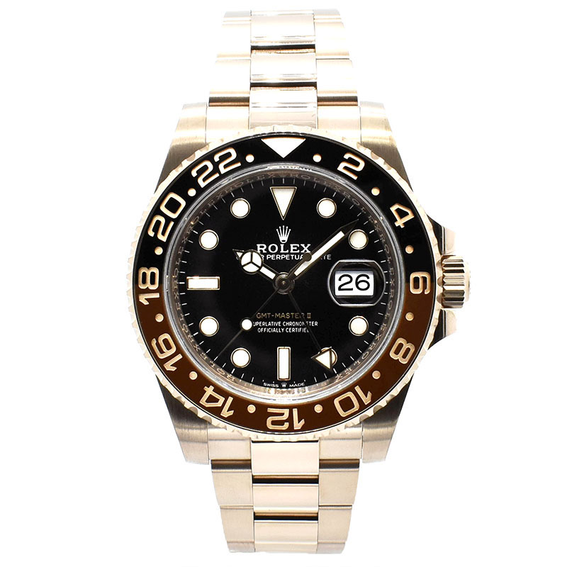 ロレックス　ROLEX　GMTマスター2　Ref.126715CHNR　ブラウン/ブラックベゼル　40mm　18KERG　USED　中古