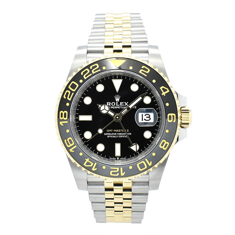 ロレックス　ROLEX　GMTマスター2　Ref.126713GRNR　ブラック/グレーベゼル　18KYG/SS　40mm　USED　中古