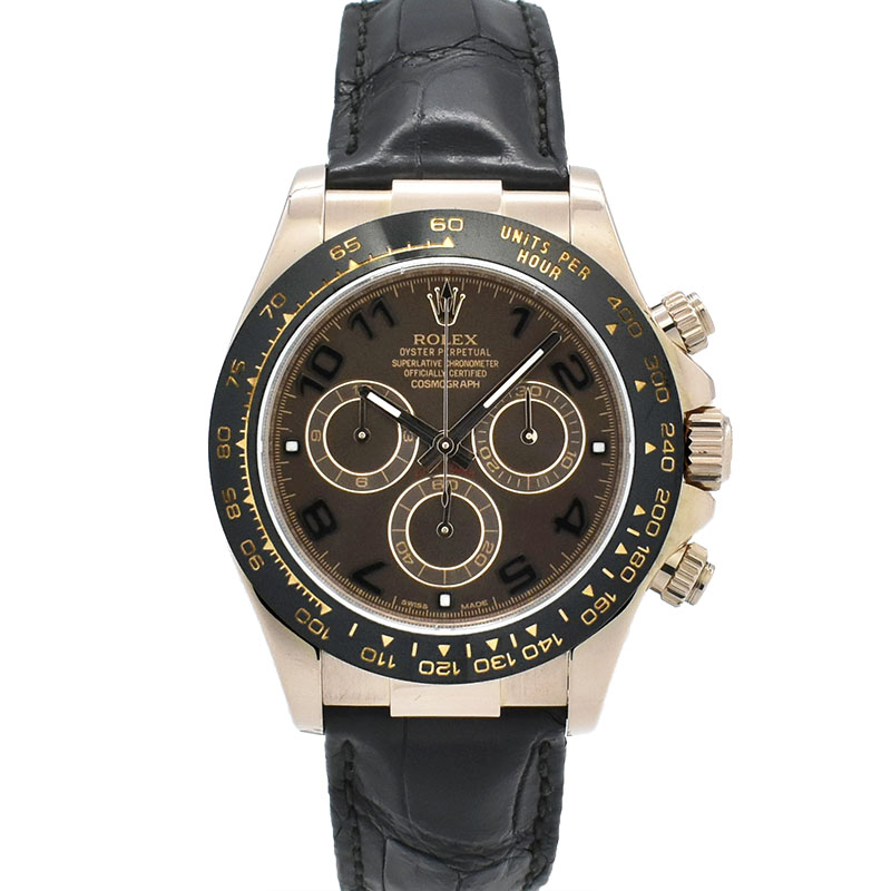 ロレックス　ROLEX　デイトナ　Ref.116515LN　18KERG　40mm　チョコレートブラウン　革ベルト　ランダム番　USED　中古