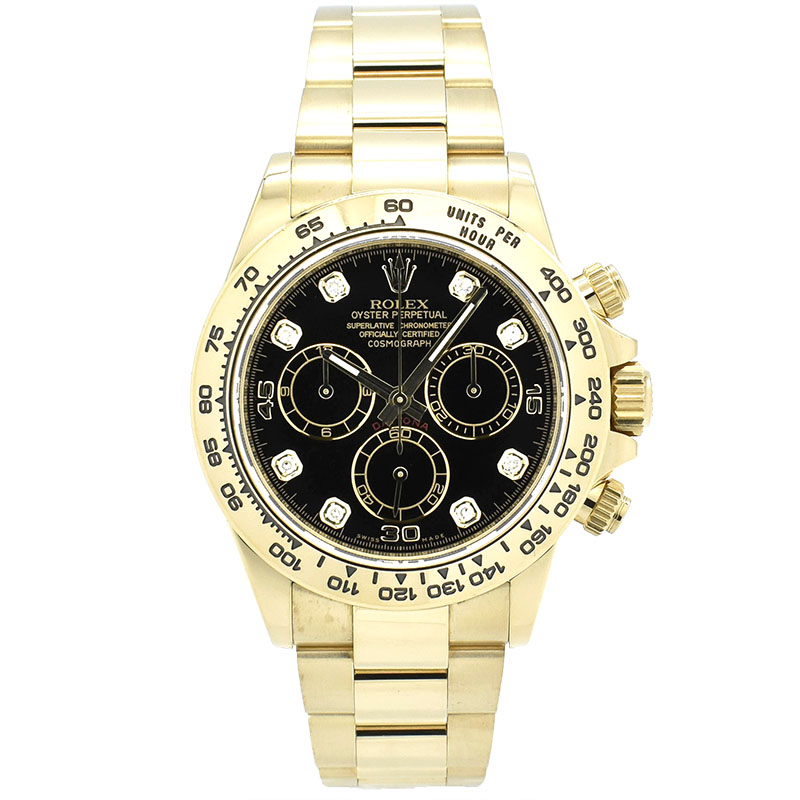 ロレックス　ROLEX　コスモグラフ デイトナ　Ref.116508G　ブラック/8Pダイヤ　18KYG　USED　中古