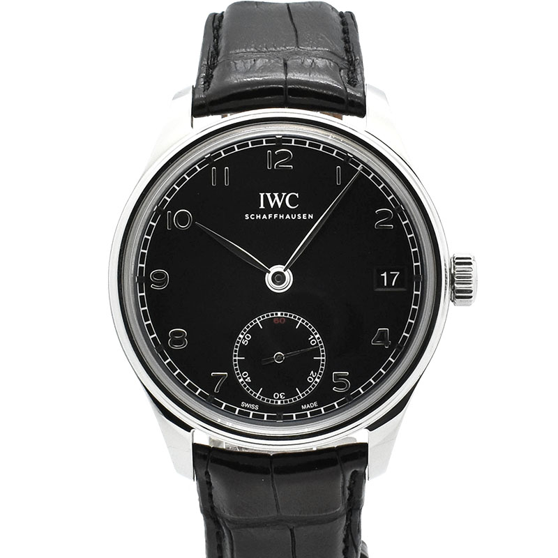 IWC　ポルトギーゼ ハンドワインド 8デイズ　IW510202　43.2mm　ブラック　USED　中古