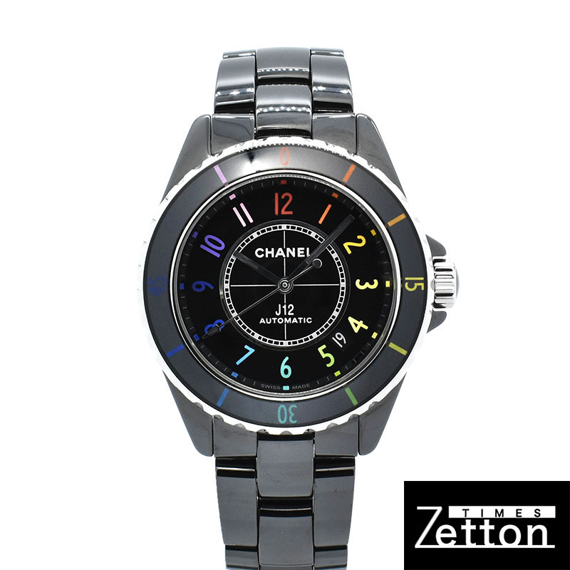 シャネル　CHANEL　J12 エレクトロ　H7122　世界1255本限定　38mm　自動巻き　ブラック　USED　中古