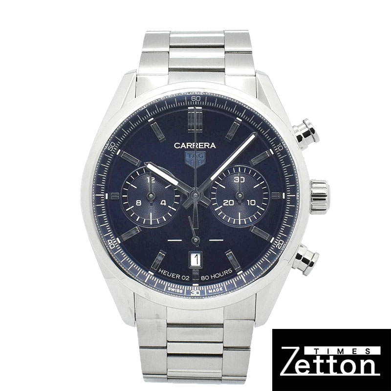 タグホイヤー　TAG HEUER　カレラ キャリバーホイヤー02 クロノグラフ　CBN2011.BA0642　ブルー　42mm　USED　中古