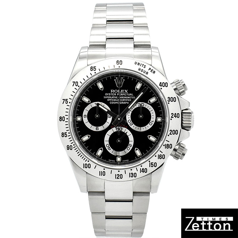 ロレックス　ROLEX　デイトナ　Ref.116520　SS　ブラック　ランダム番　鏡面バックル　USED　中古