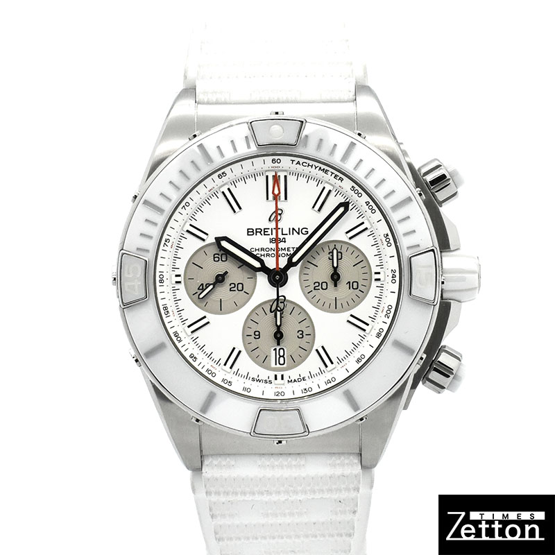ブライトリング　BREITLING　スーパークロノマット B01 44 ジャパンエディション　AB0136A71A1S1　ホワイト　USED　中古