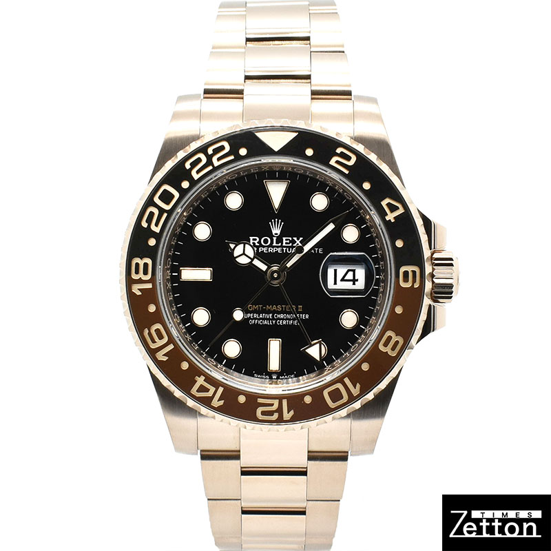 ロレックス　ROLEX　GMTマスター2　Ref.126715CHNR　ブラウン/ブラックベゼル　40mm　18KERG　USED　中古