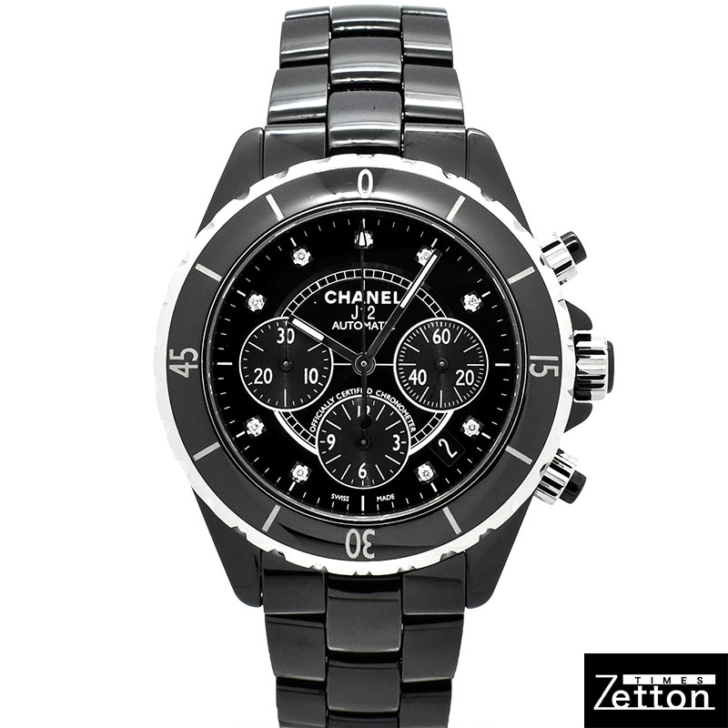 シャネル　CHANEL　J12 クロノグラフ　Ref.H2419　9Pダイヤ　41mm　USED　中古
