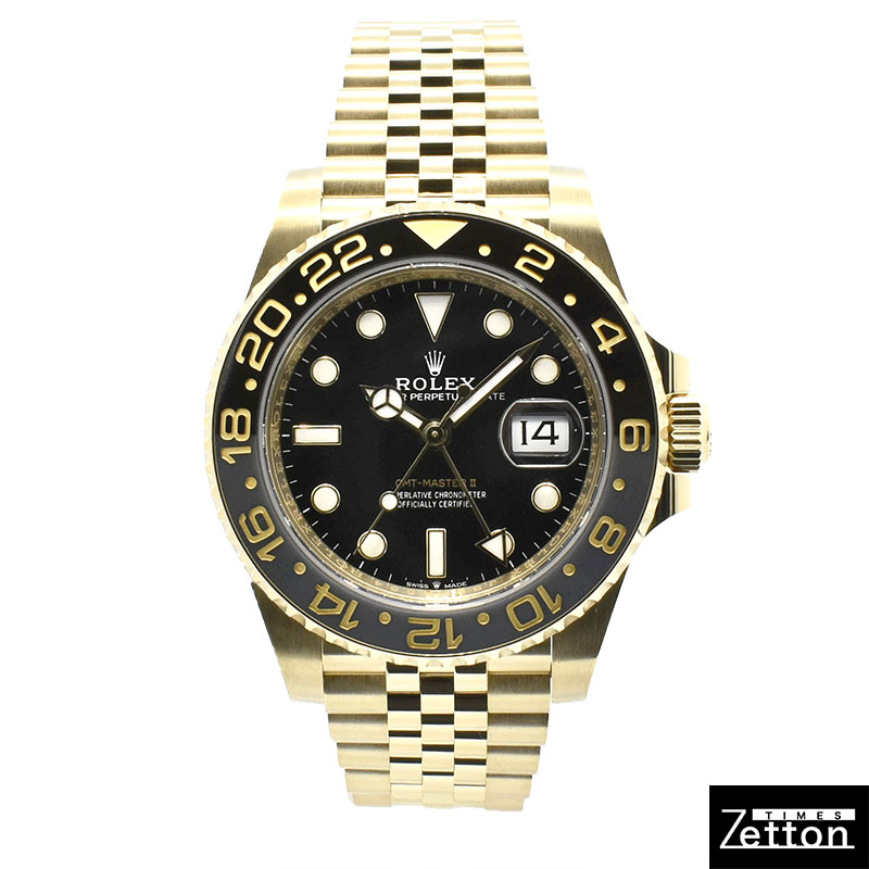 ロレックス　ROLEX　GMTマスター2　Ref.126718GRNR　ブラック/グレーベゼル　18KYG　40mm　USED　中古