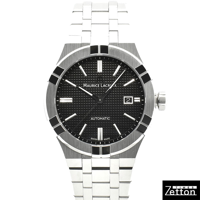 モーリスラクロア　MAURICE LACROIX　アイコン オートマティック　AI6008-SS002-330-1　42mm　ブラック　USED　中古