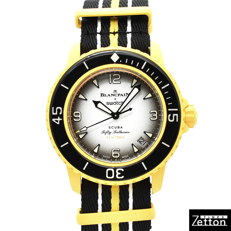 ブランパン×スウォッチ　BLANCPAIN×Swatch　フィフティファゾムス パシフィックオーシャン　SO35P100　バイオセラミック　42.3mm　USED　中古