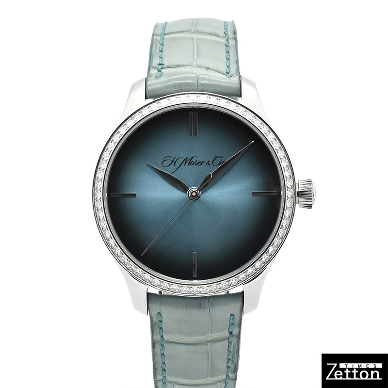 H．モーザー　H.MOSER&CIE　エンデバー センターセコンド ダイヤモンド ピュリティ　1200-1207　世界100本限定　38mm　ブルーラグーン　USED　中古