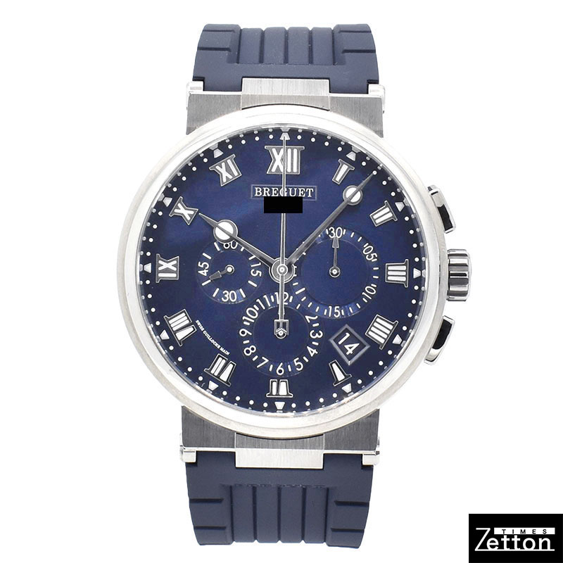 ブレゲ　BREGUET　マリーン クロノグラフ 5527　5527TI/Y1/5WV　ブルー　42.3mm　チタン　USED　中古