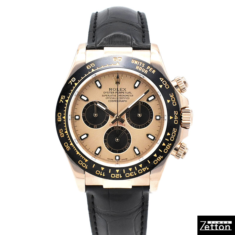 ロレックス　ROLEX　デイトナ　Ref.116515LN　18KERG　セラミックベゼル　40mm　革ベルト　ランダム番　USED　中古