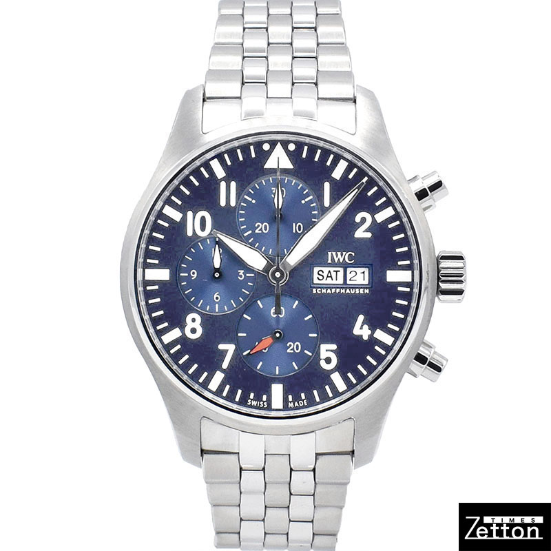IWC　パイロットウォッチ クロノグラフ　IW378004　43mm　ブルー　SS　USED　中古