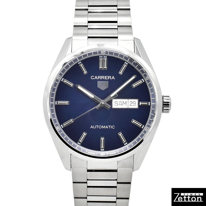 タグホイヤー　TAG HEUER　カレラ デイデイト キャリバー5　WBN2012.BA0640　41mm　ブルー　USED　中古