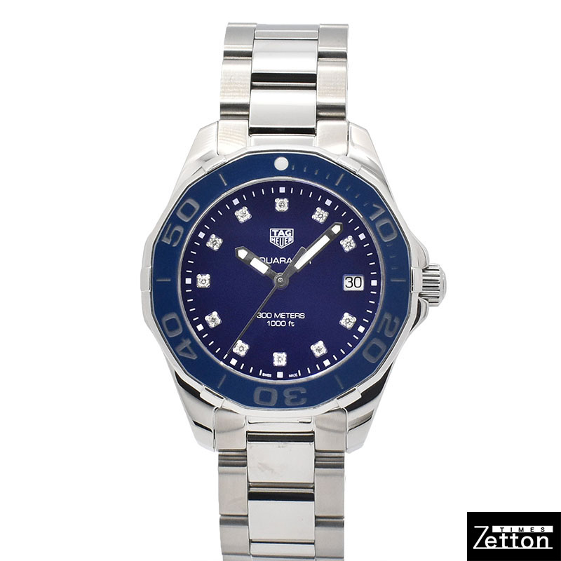 タグホイヤー　TAG HEUER　アクアレーサー　WAY131L.BA0748　ブルーシェル/11Pダイヤ　35mm　クォーツ　USED　中古