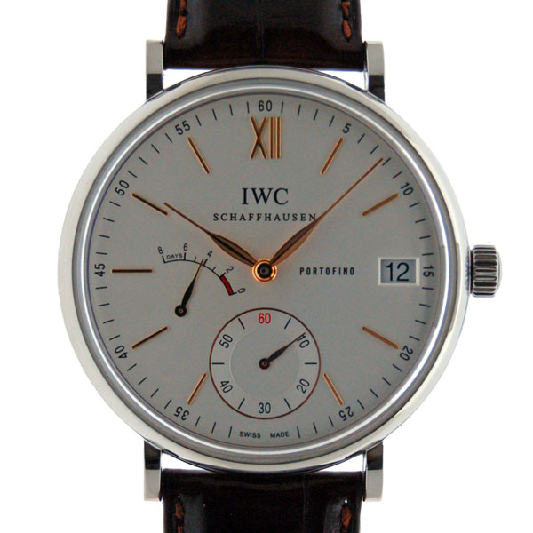 IWC　ポートフィノ　ハンドワインド　8デイズ　IW510103　SS　45mm　シルバー　サントーニ革　新品
