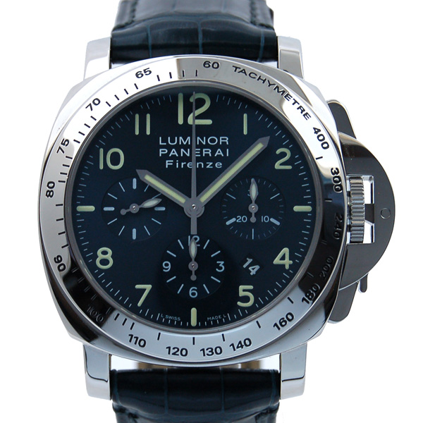 パネライ　PANERAI　ルミノールクロノ　デイライト　フィレンツェ　PAM00224　44mm　ブルー　100本限定　USED　中古