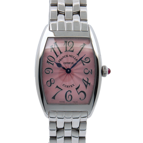 フランクミュラー　FRANCK MULLER　トノーカーベックス　1752QZ　クォーツ　レディース　SS　ピンク　USED　中古