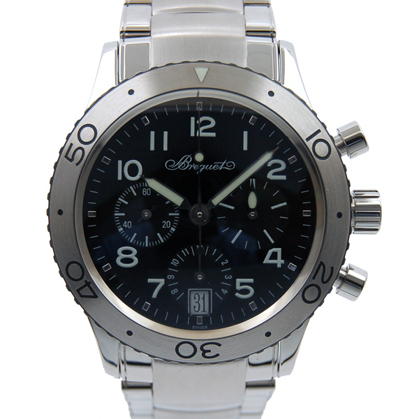 ブレゲ　BREGUET　トランスアトランティック　Type20　3820ST/H2/SW9　フライバッククロノ　SS　ブラック　USED　中古